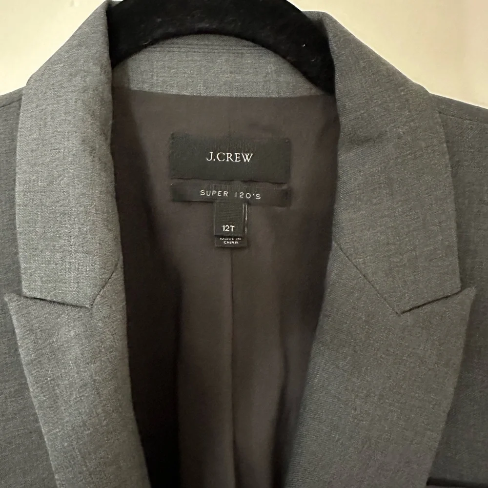J.Crew Sidney Super 120s Wool blazer jacket suiting-12 tall-heather flannel grey - Picture 5 of 6